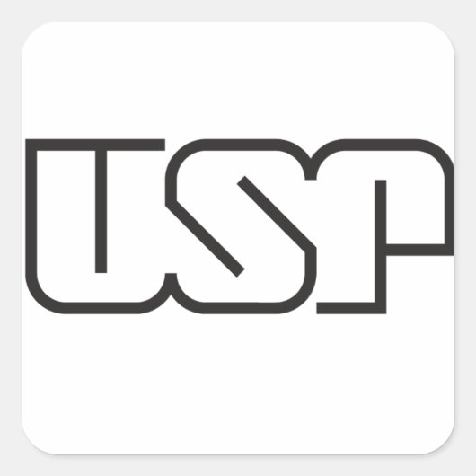 USP (Logo) Vierkante Sticker (Voorkant)