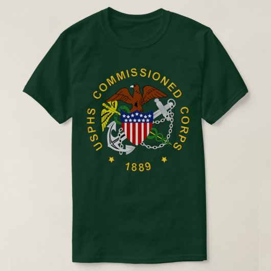 USPHS in opdracht van het Korps BackGrd T-shirt (Design voorkant)