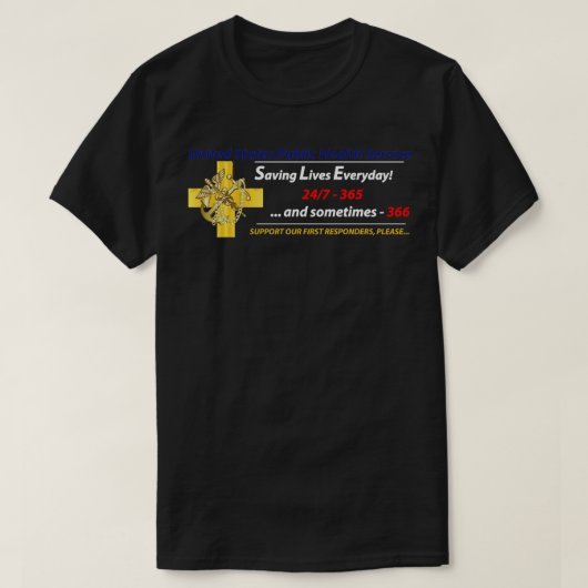 USPHS Public Health Service - levens redden T-shirt (Design voorkant)