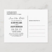 (USPS) Baby's Breath String Lights Save the Date Aankondigingskaart (Achterkant)