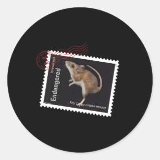 USPS Bedreigde Soorten Sleutel Largo Katoen Muis P Ronde Sticker