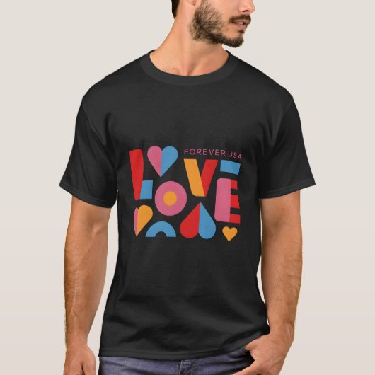 USPS Forever USA Liefde T-shirt (Voorkant)
