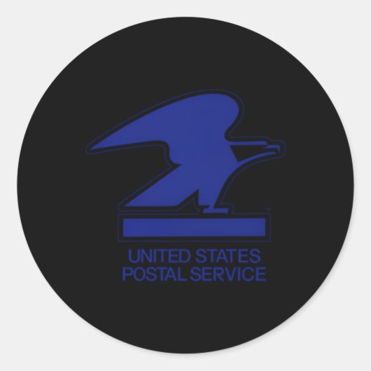 USPS rood wit en blauw stempel Ronde Sticker (Voorkant)
