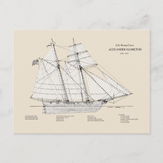 USRC Alexander Hamilton - SBD Briefkaart (Voorkant)