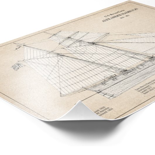 USRC Alexander Hamilton - SBD Foto Afdruk (Hoek)