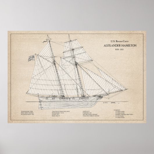 USRC Alexander Hamilton - SBD Poster (Voorkant)