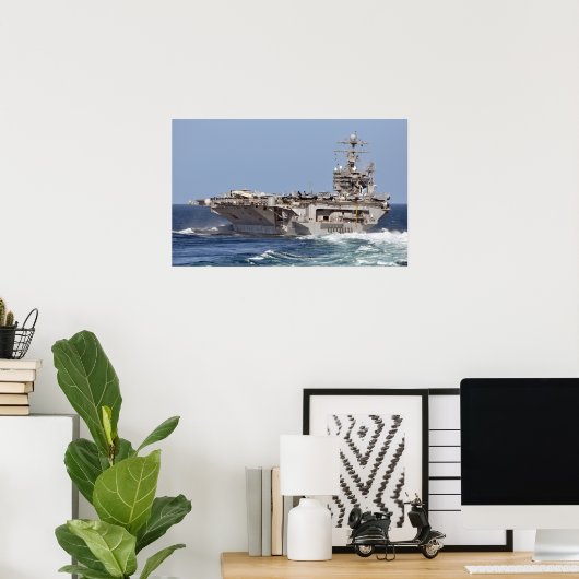 USS Abraham Lincoln (CVN 72) Poster (Thuiskantoor)