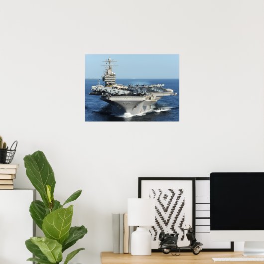 USS Abraham Lincoln (CVN 72) Poster (Thuiskantoor)