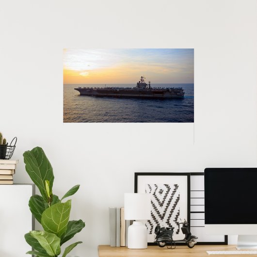 USS Abraham Lincoln (CVN 72) Poster (Thuiskantoor)
