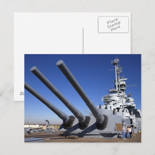 USS Alabama Battleship in Battleship Memorial 2 Briefkaart (Voorkant / Achterkant)