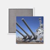 USS Alabama Battleship in Battleship Memorial 2 Magneet (Voorkant / Achterkant)