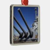 USS Alabama Battleship in Battleship Memorial 2 Metalen Ornament (Rechts)