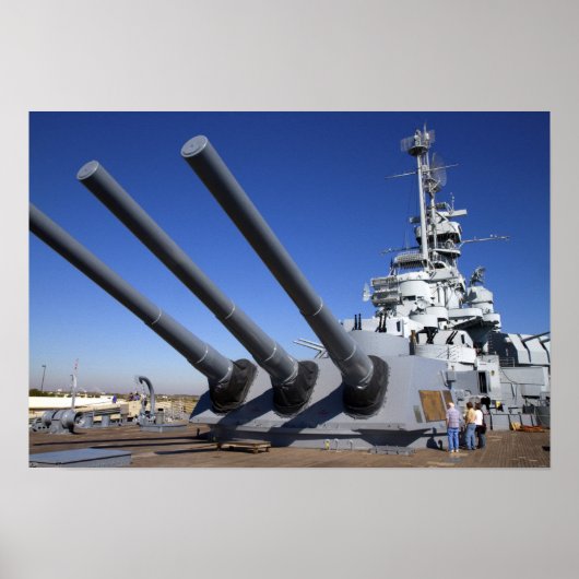 USS Alabama Battleship in Battleship Memorial 2 Poster (Voorkant)