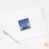 USS Alabama Battleship in Battleship Memorial 2 Vierkante Sticker (Envelop)