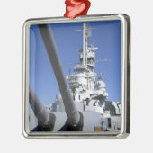 USS Alabama Battleship in Battleship Memorial Metalen Ornament (Links)