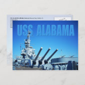 USS Alabama (BB-60), Mobiel, AL Briefkaart (Voorkant / Achterkant)