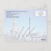 USS Alabama (BB-60), Mobiel, AL Briefkaart (Achterkant)