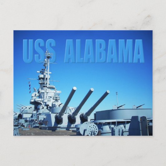 USS Alabama (BB-60), Mobiel, AL Briefkaart (Voorkant)