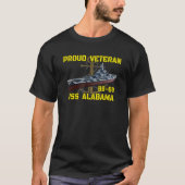USS Alabama BB 60 Slagschip Veterans Day Vader G T-shirt (Voorkant)
