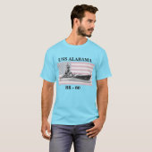 USS Alabama (BB-60) T-shirt (Voorkant volledig)