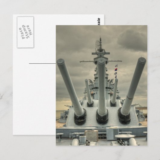 USS Alabama Briefkaart (Voorkant / Achterkant)