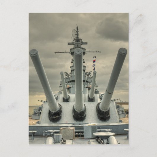 USS Alabama Briefkaart (Voorkant)
