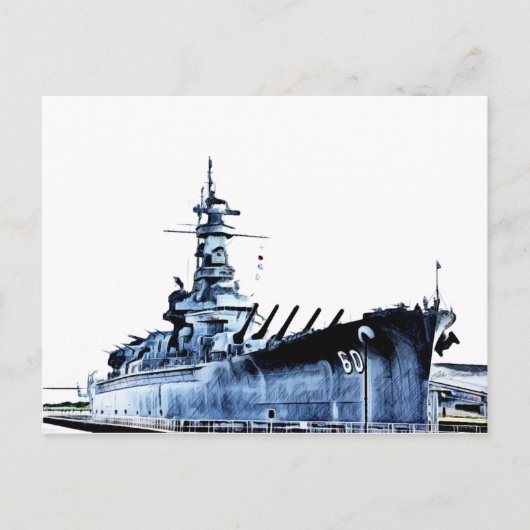 USS Alabama slagschip Memorial Park Briefkaart (Voorkant)