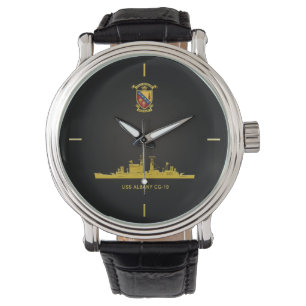 USS ALBANY CG-10 WRIST WATCH HORLOGE
