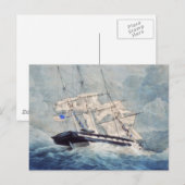 USS Albany Painting Briefkaart (Voorkant / Achterkant)