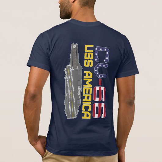 USS AMERICA CV-66 T-Shirt (Achterkant)