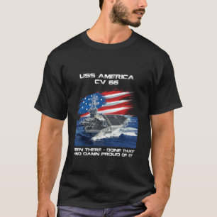 USS America CV 66 Vliegtuig Carrier Veteran USA FL T-shirt