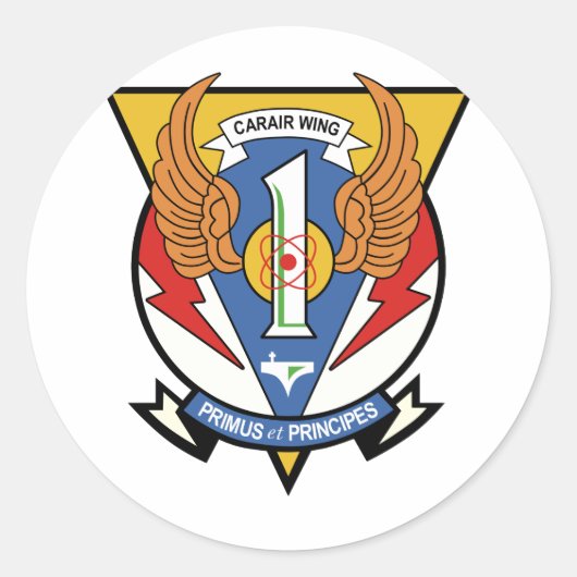 USS America CVW-1 Ronde Sticker (Voorkant)
