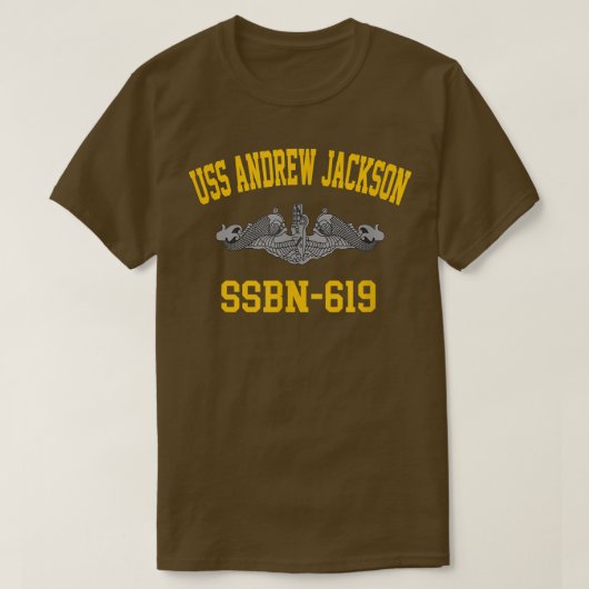 USS Andrew Jackson SSBN619 2998 T-shirt (Design voorkant)