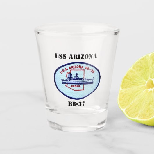 USS Arizona (BB-39) Shot Glas (Voorkant)
