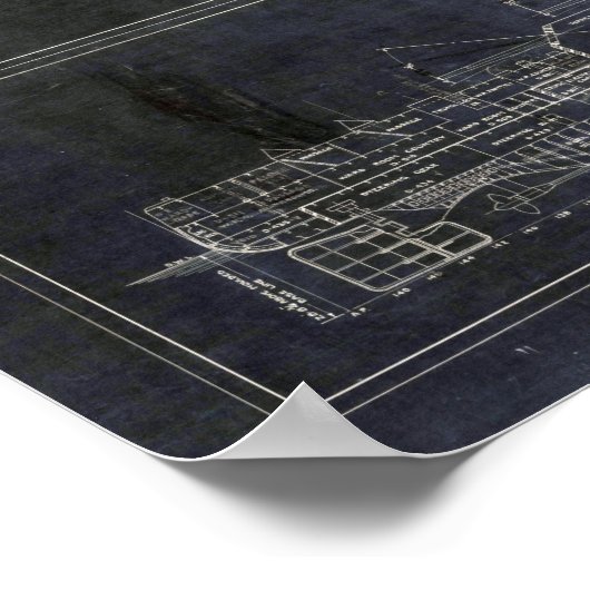  USS Arizona Blueprints Poster (Hoek)