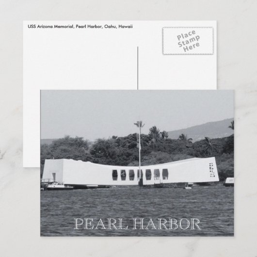 uss arizona memorial briefkaart (Voorkant / Achterkant)
