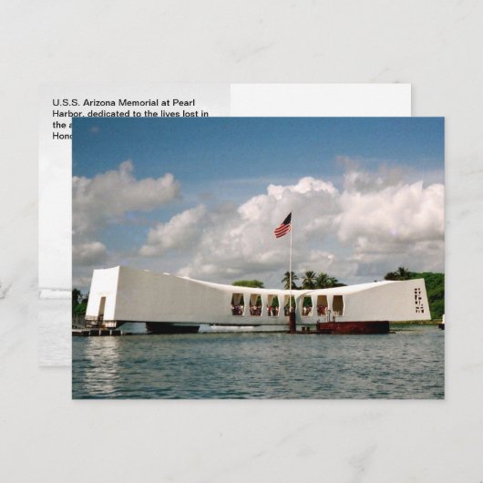 USS Arizona Memorial, Honolulu, HI Briefkaart (Voorkant / Achterkant)