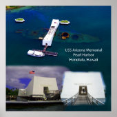 USS Arizona Memorial, Pearl Harbour Uitzichten Pos Poster (Voorkant)