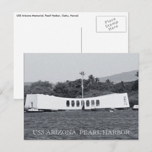 uss arizona parelharbour briefkaart (Voorkant / Achterkant)