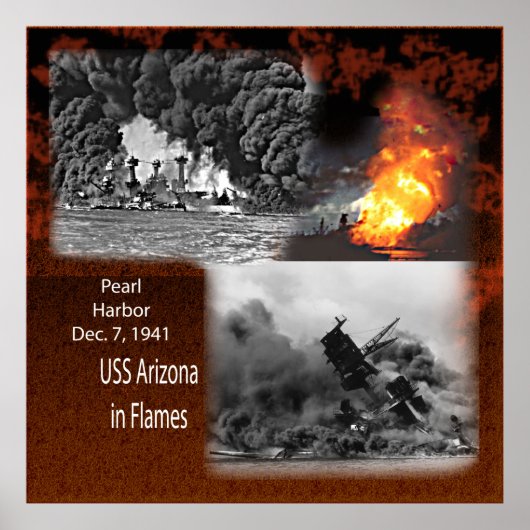 USS Arizona, Pearl Harbour 1941 Poster (Voorkant)
