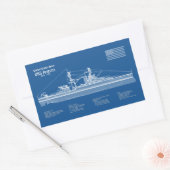 USS Arizona - Schip Blauwdruk Plannen ABD Rechthoekige Sticker (Envelop)