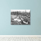 USS Arizona verpakt canvas poster 19 x 25 inch (Insitu (Houten vloer))