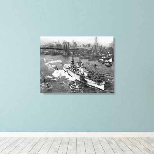 USS Arizona verpakt canvas poster 19 x 25 inch (Insitu (Houten vloer))
