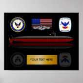 USS Atlanta SSN 712 Print (Voorkant)