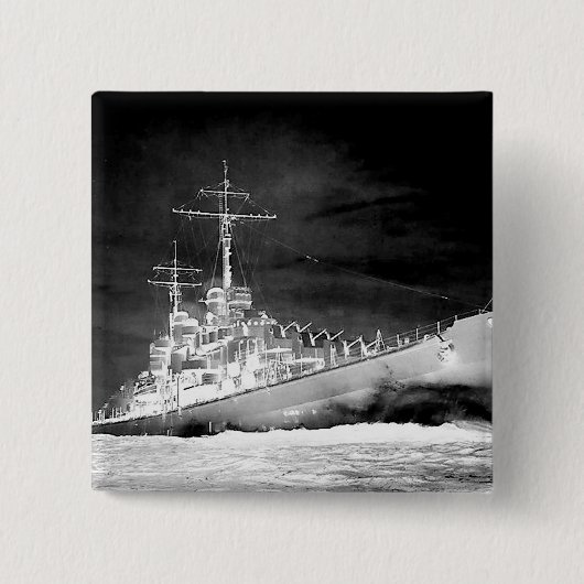 USS Atlanta Vierkante Button 5,1 Cm (Voorkant)