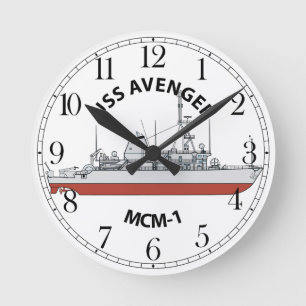 USS Avenger MCM-1 Ronde Klok