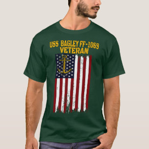 USS Bagley FF1069 Fregat Veterans Dag Vaders Dag T-shirt