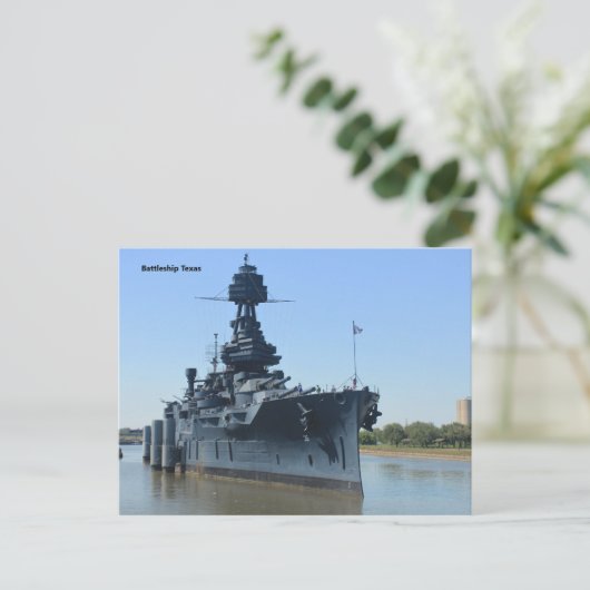 USS Battleship Texas Briefkaart (Staand voorkant)