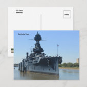 USS Battleship Texas Briefkaart (Voorkant / Achterkant)