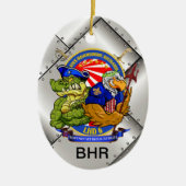 USS BHR LHD-6 x-mas versiering Keramisch Ornament (Voorkant)